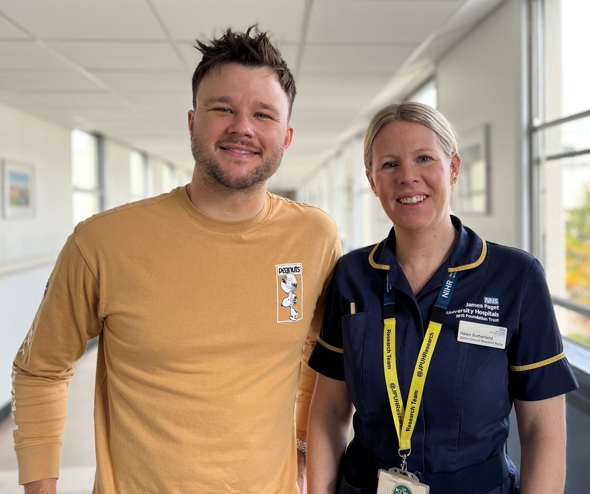 A patient is urging others to take part in research after being involved in a landmark national clinical trial at the James Paget University Hospital. Read Ryan’s life changing story here; jpaget.nhs.uk/news-media/new…