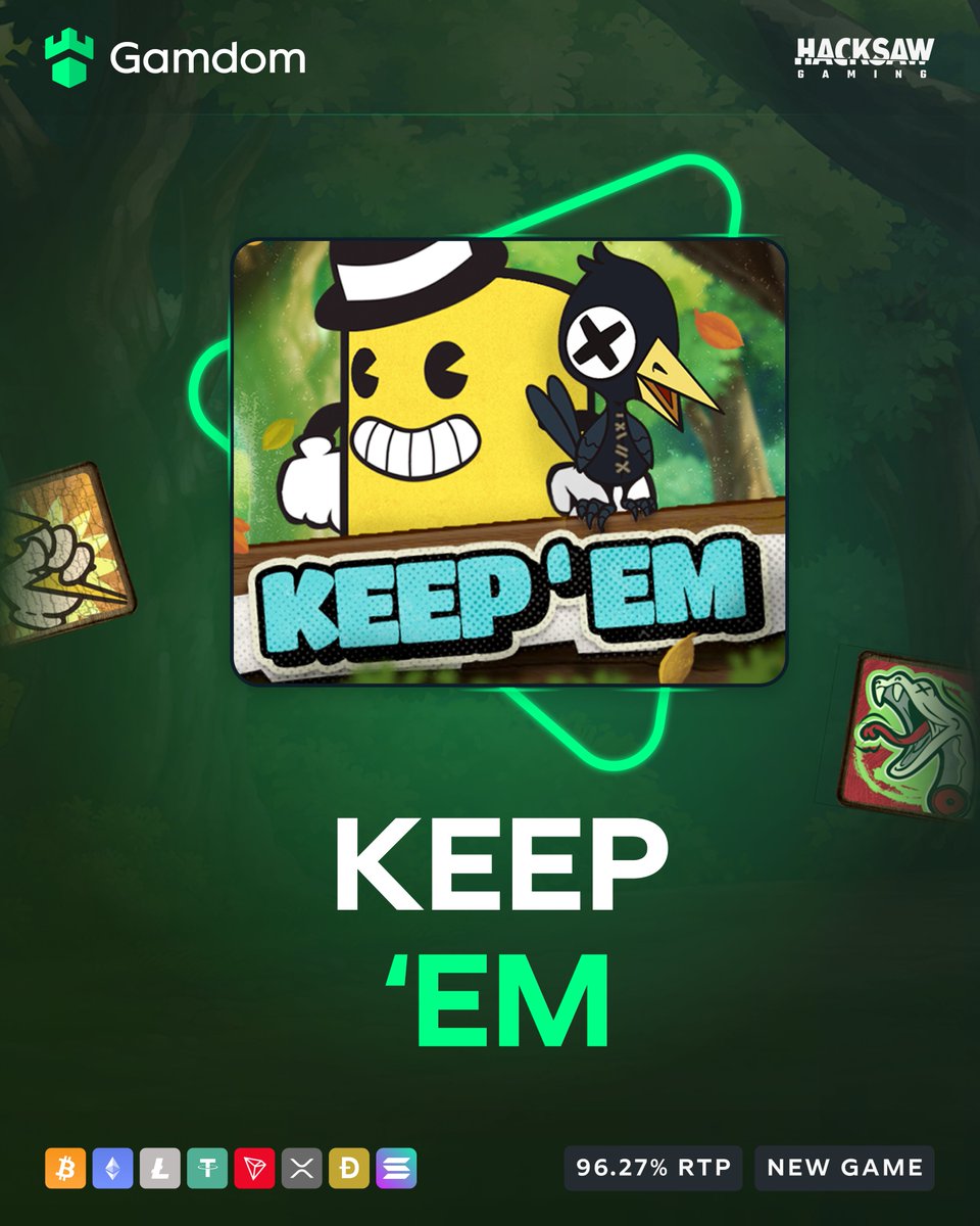 🐦New Game: Keep 'Em by Hacksaw Gaming! 🐦 Join Canny the Can and his avian friend Bob the Bird in a thrilling adventure in Keep 'Em! 🌳 With a max win of 10,000x your bet, every spin holds the potential for big wins! 💰 We're giving away free spins for you to enjoy the game!…