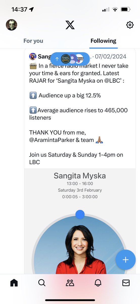 What was that James O’Brien said about Sangita getting the sack because of her audience numbers and not her grilling of a Zionist propagandist?