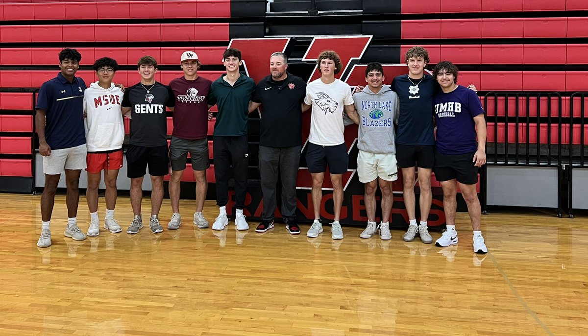 What an awesome morning for @vrhsbaseball! We had 7 players sign to oaky at the next level bringing the total to 9 seniors going to play at the next level! #ProudCoach #OnceARangerAlwaysARanger