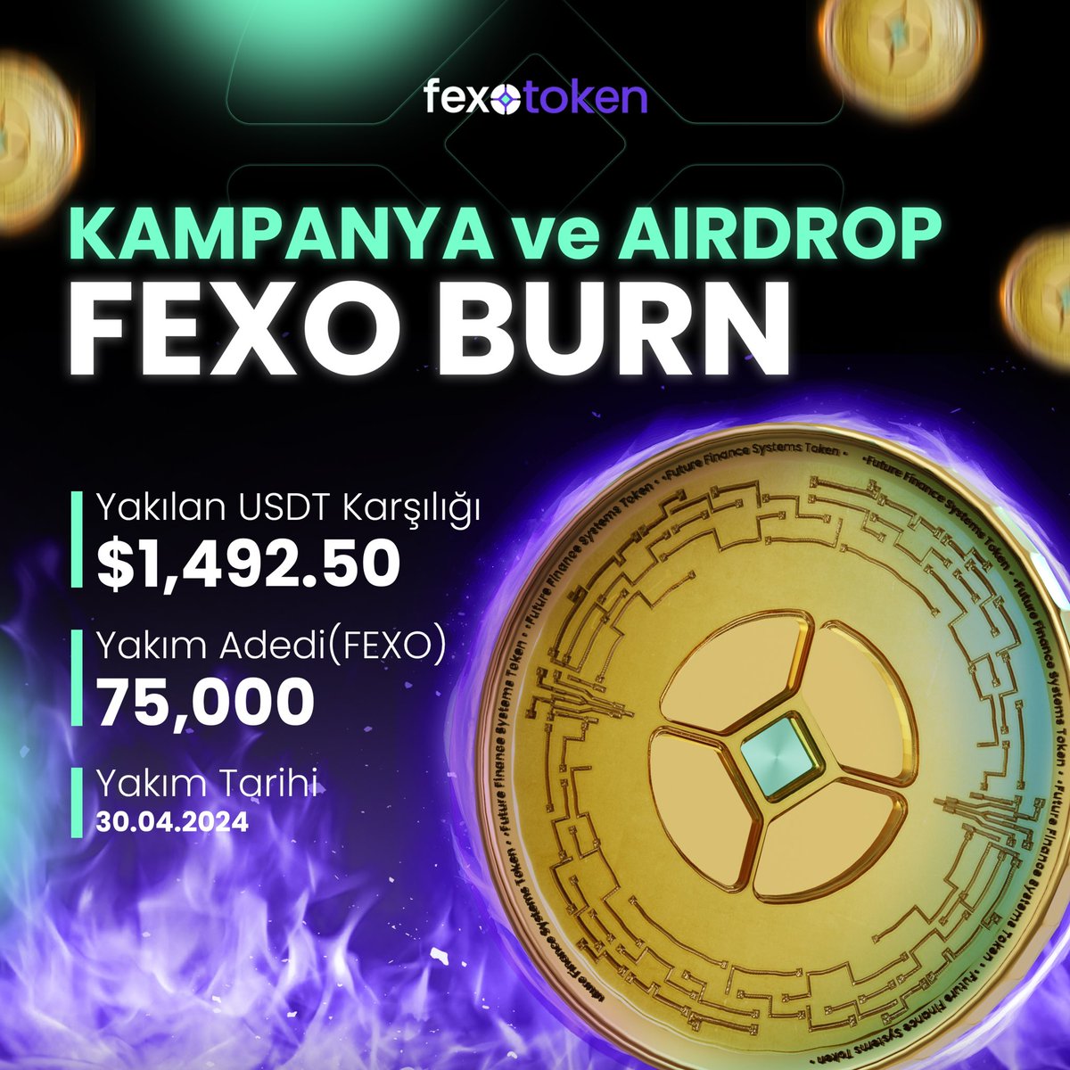 75,000 FEXO yakıldı! 🔥💜 #FexoToken