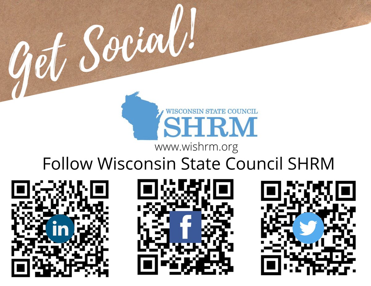 Are you following Wisconsin State Council SHRM on all of our social media platforms?

Please use these QR codes to follow WI SHRM on LinkedIn, Facebook, and X (Twitter). 

We are also on Instagram at @WI_SHRM.