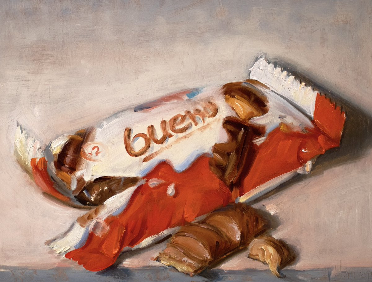 My oil painting of Kinder Bueno