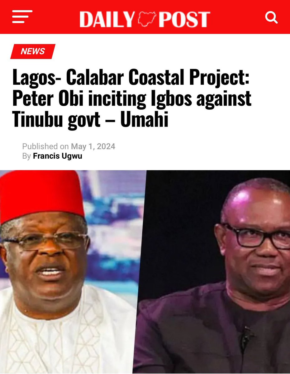 Finally, Dave Umahi has boldly said what many Igbo leaders have restrained themselves from doing. Gov Soludo & Nnamani went ahead but in good time. Yes, caution Peter Obi to stop inciting Igbos as an easy route to his presidential ambition. Many of you are in denial but the…