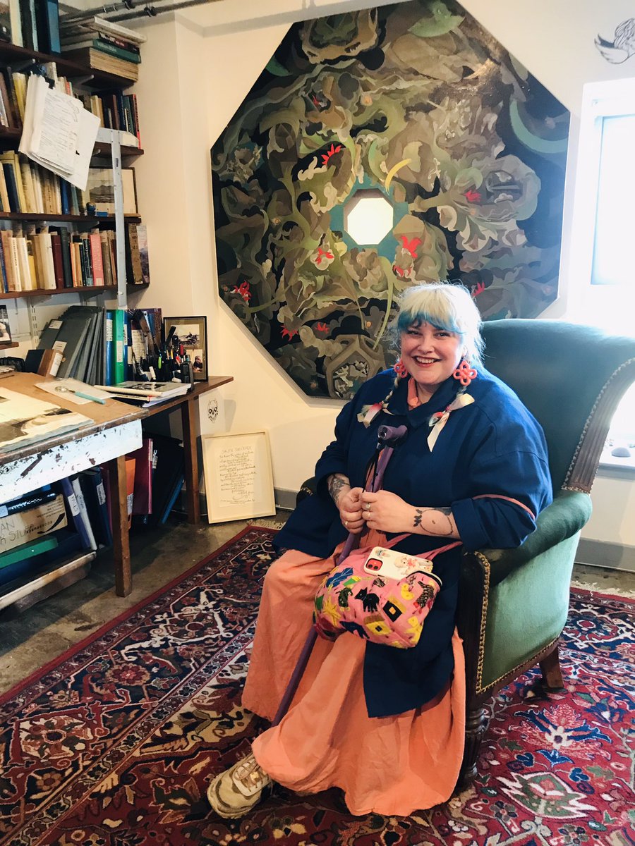 Could have spoken all day to inspiring creative Lydia Morrow today! Great to finally meet and discuss making, echoes of influence and remaining generous and hopeful! #alasdairgray #thealasdairgrayarchive