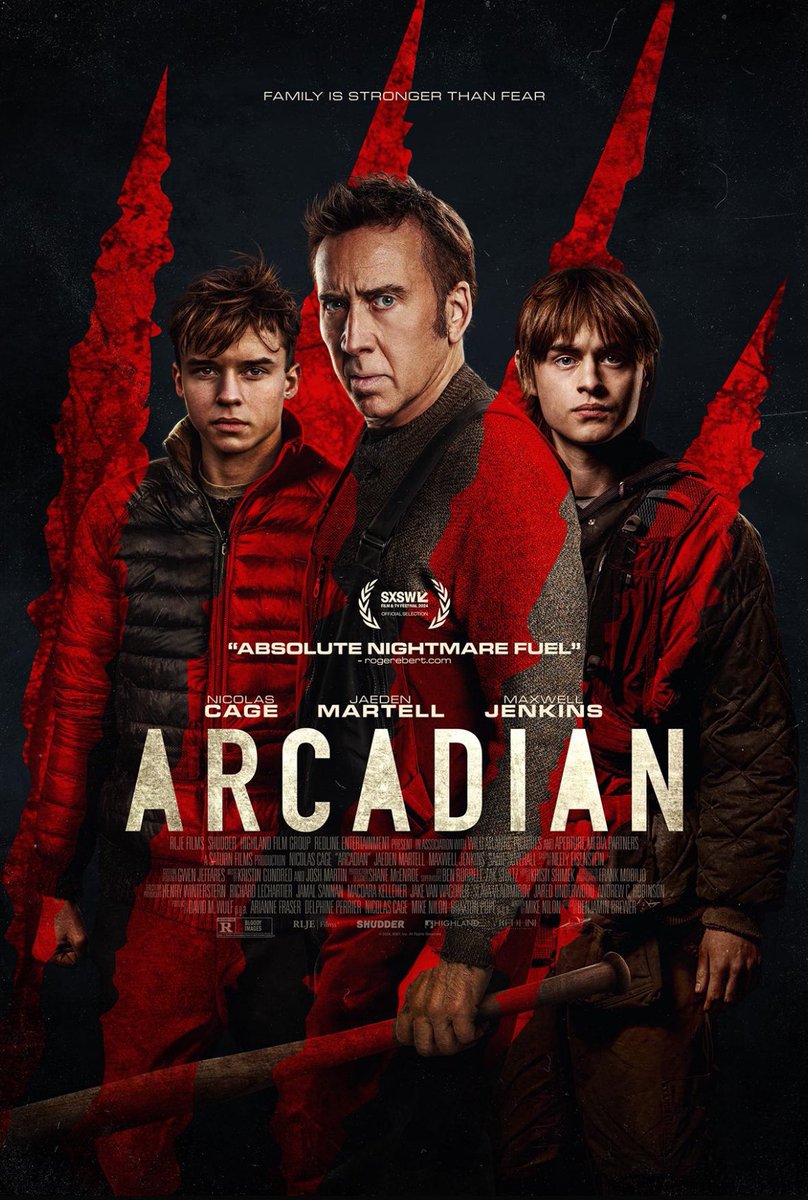 @mradamscott @LiamHemsworth @Hemsdog @MiloVentimiglia @MrRickyWhittle No. 98

Arcadian (2024)

6/10

A father and his twin sons fight to survive during an apocalyptic world.

#Arcadian #NicolasCage #JaedenMartell #MaxwellJenkins #SadieSoverall