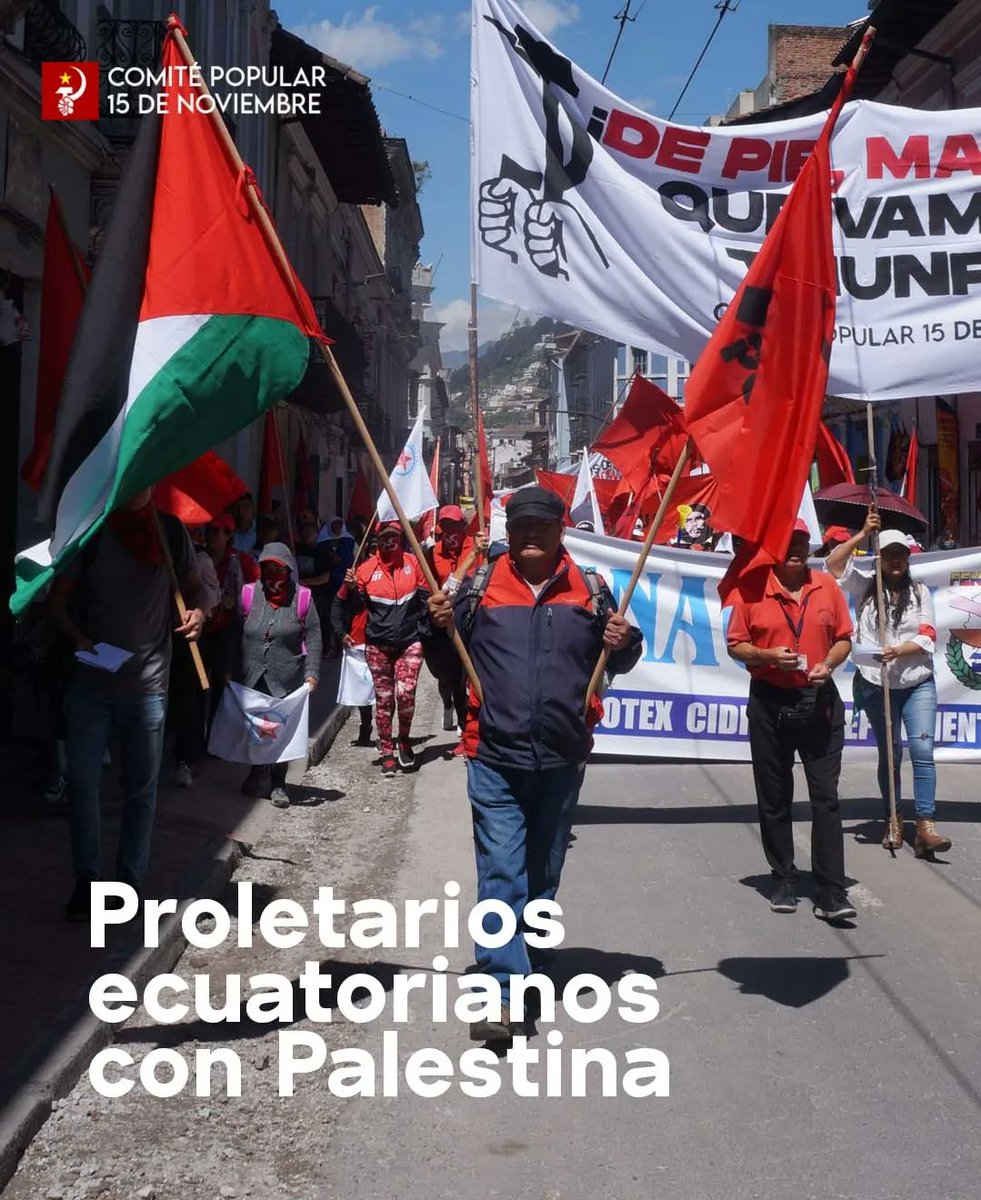 ⭕ #LuchaDeClases || Trabajadores del Ecuador con Palestina

En la marcha del primero de mayo, trabajadores y estudiantes que marcharon en el Bloque del Comité Popular 15 de Noviembre ondearon la bandera 🇵🇸 en solidaridad con su pueblo en lucha.

¡Arriba los pueblos del mundo!