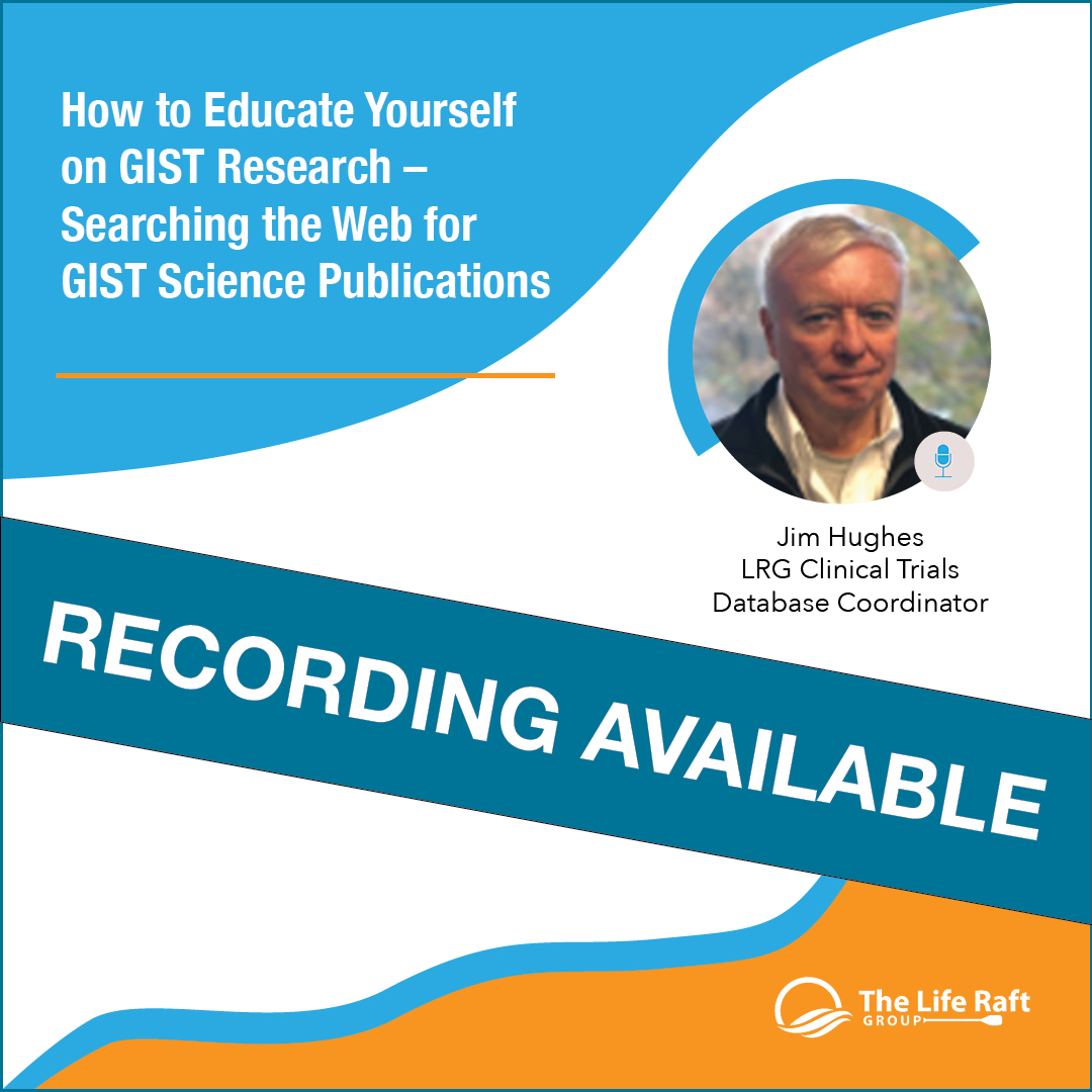 Want to know more about how to research GIST? Knowledge is the key to self-advocacy. View Science Team member Jim Hughes' webinar on Educating Yourself. bit.ly/GIST-Educate #gisteducation #gistresearch #thrivingtogether