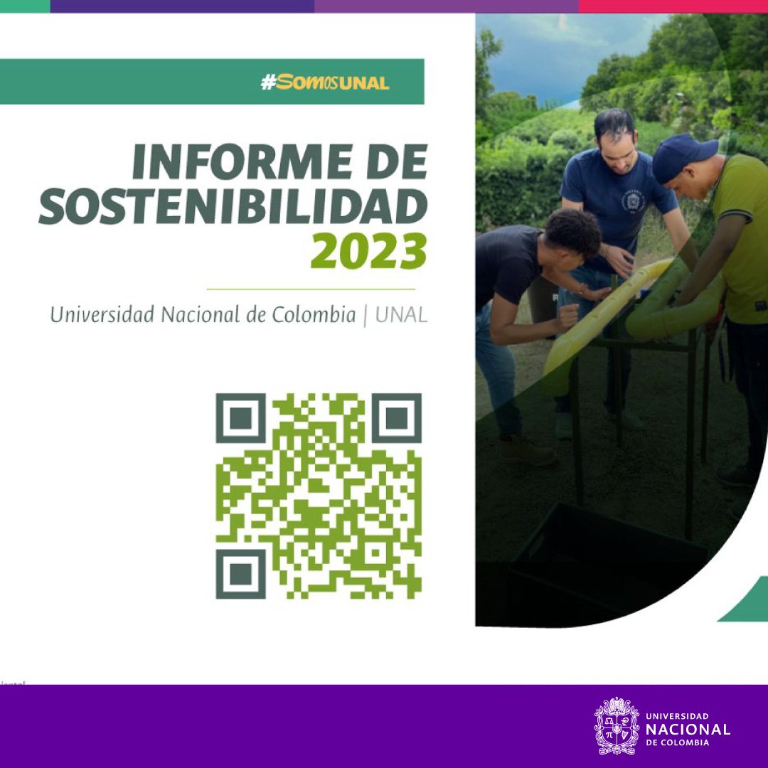 Conoce el Informe de Sostenibilidad #UNAL 2023 👉 sga.unal.edu.co

Acciones institucionales orientadas a la protección y recuperación ambiental, y nuestro compromiso como comunidad universitaria hacia la sustentabilidad.

#SomosGestiónAmbiental #SomosUNAL