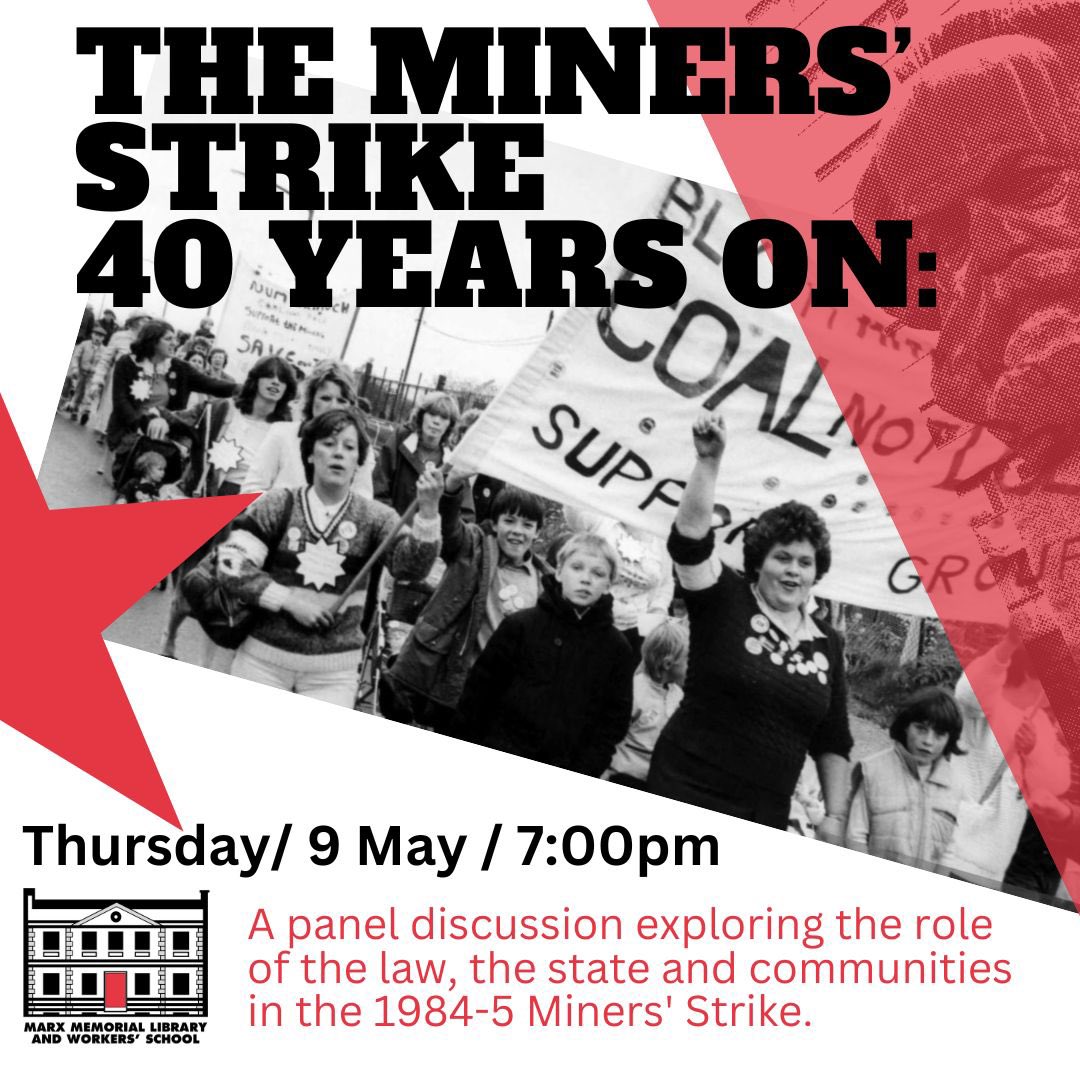 Next Thursday 9 May Online 🖥️ & Onsite 🏠 ⏰ 7pm With Lord John Hendy KC Heather Wood Ann Field eventbrite.co.uk/e/miners-strik… @IERUK @orgreavejustice @Miners_Strike @strike_map @DurhamMiners @ctufevents