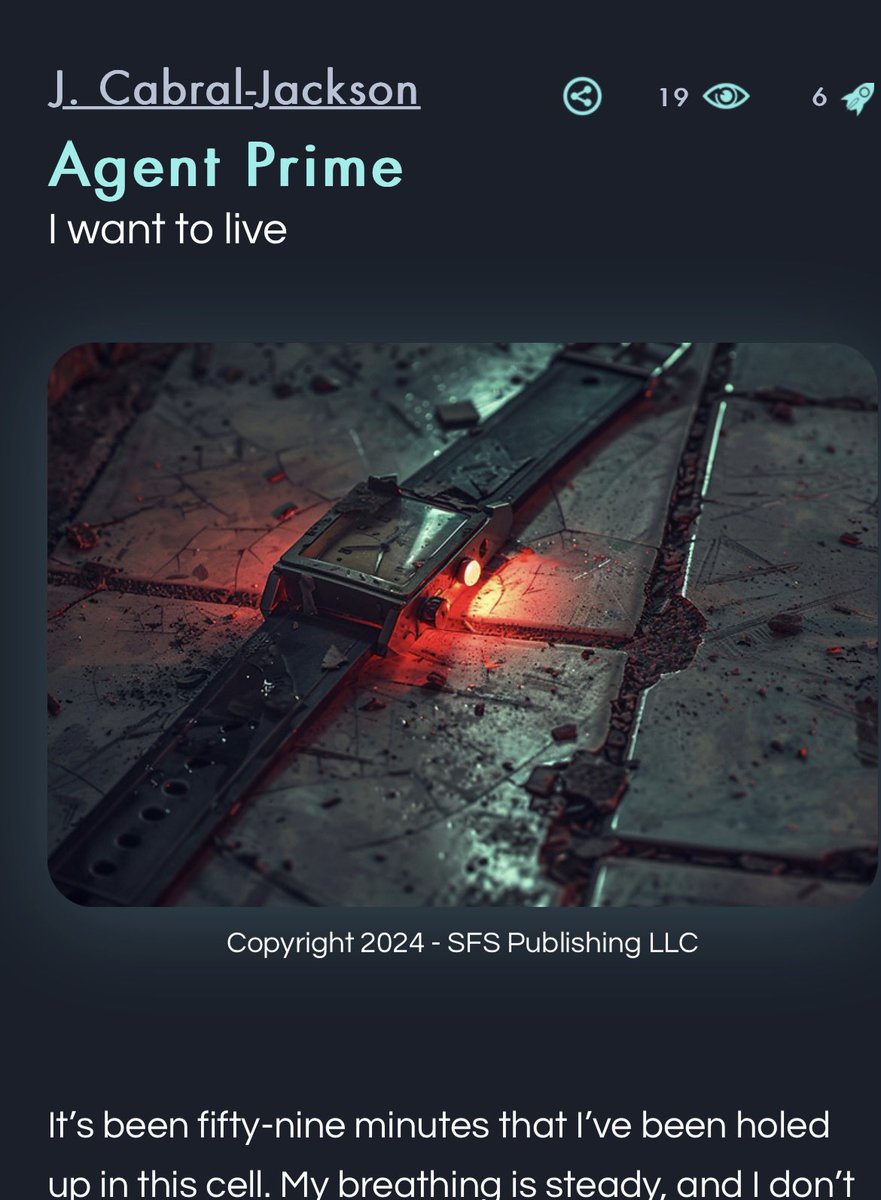 So happy that my sci-fi story Agent Prime has found a home at @scifi_shorts Read it here : ift.tt/qm75WOM #sciencefiction #flashfiction #author #amwriting #writercommunity