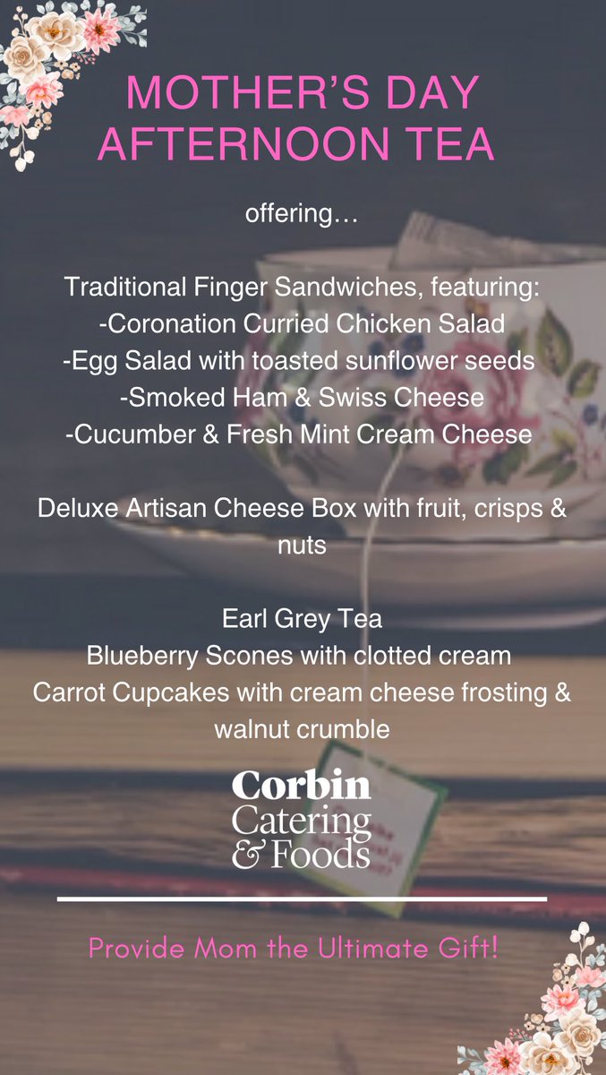ChefCorbin's tweet image. Time to book for Mother’s Day! Call (416)699-CHEF 
or place it online at
 corbincateringandfoods.com/mothers-day-20…