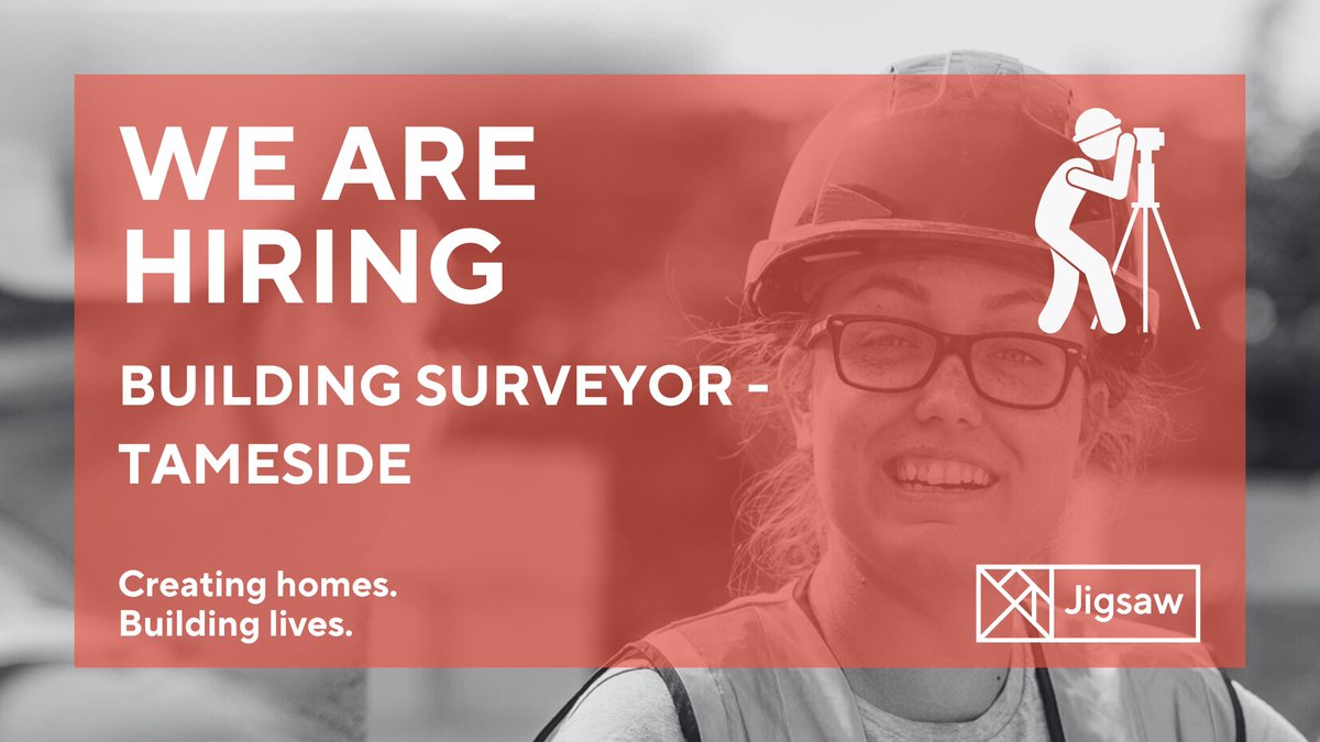 We're Hiring - Building Surveyor, Tameside Salary: 37,550.00 - £41,693.00 Per Annum Hours: 35 flexible hours per week, Mon - Fri, 7am-7pm. Permanent Closing Date: 07 May 2024 For more info or to apply, visit: careers.jigsawhomes.org.uk/job/building-s…