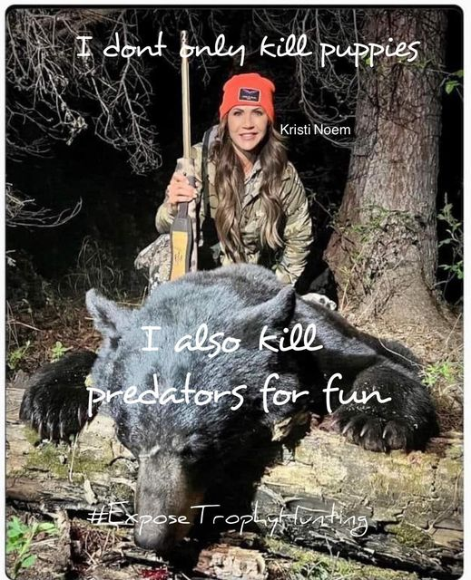 HiveSci's tweet image. #ExposeTrophyHunting #choosethebear #noem #puppykiller