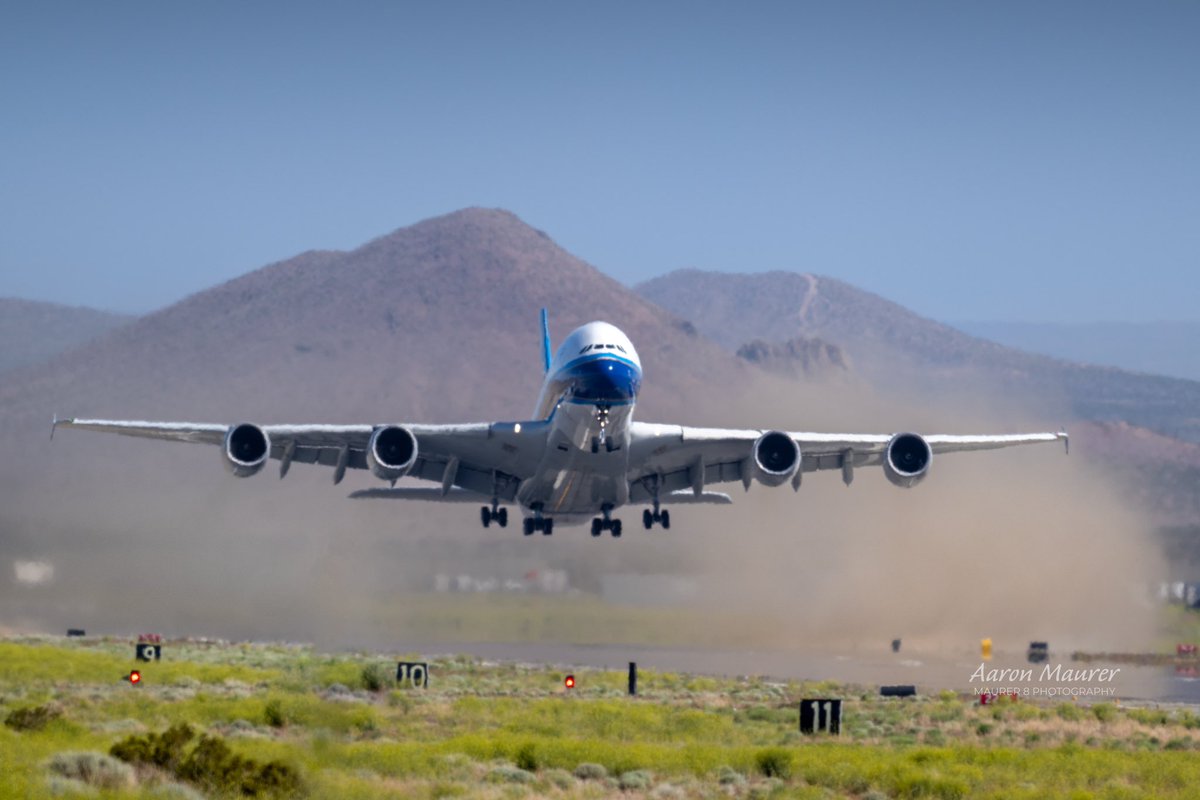 We did it! Our first @globalairlines transatlantic a380 flight and I could not be more proud of everyone involved to make this truly historical feat happen. This was our aircraft blasting out of the Mojave on its multi-leg trip. This was meant to be impossible, but what a…