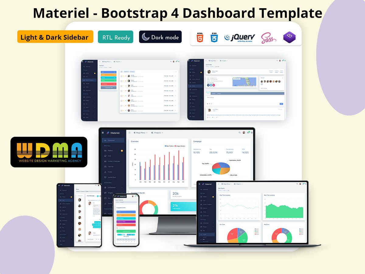 Materiel Admin is a Premium Admin Dashboard Template With a Modern Design Concept. Campaign Stats for Quality Monitoring. 
.
Buy Now: themeforest.net/item/materiel-… 
.
.
#envato #themeforest #Bootstrap4 #crm #CSS3 #Dashboard #webkit #ux #ui #Webapp #illustration #Productdesign #html