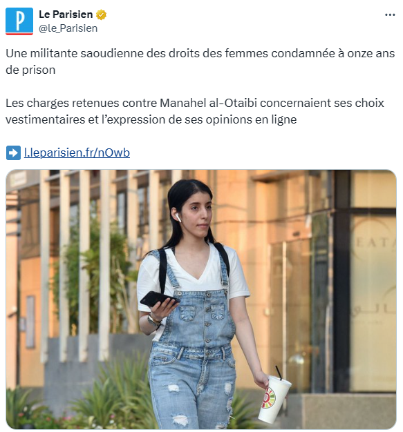 Que diriez vous d'accueillir cette femme en France et d'envoyer Nassira El Moaddem en Arabie Saoudite ?Tout le monde sera content. Nassira El Moaddem pourra enfin vivre dans une société 'non raciste et non dégénérée'. Et cette saoudienne pourra s'habiller comme elle veut.