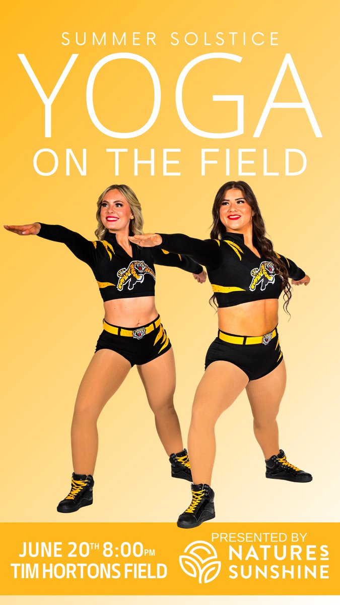 ☀️REMINDER☀️ 

Join us on #TimHortonsField for our Summer Solstice Yoga on the Field event, presented by @naturessunshine 🧘

Registration opening soon…

#HamOnt | #Ticats | #NaturesSunshine