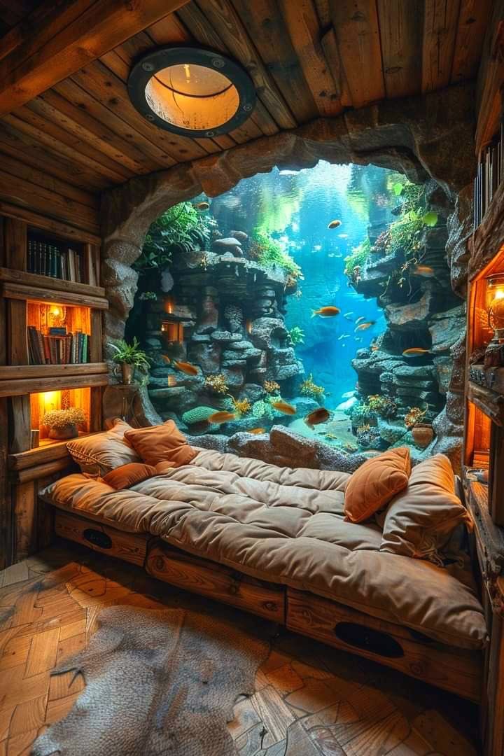 Aquarium bedroom.