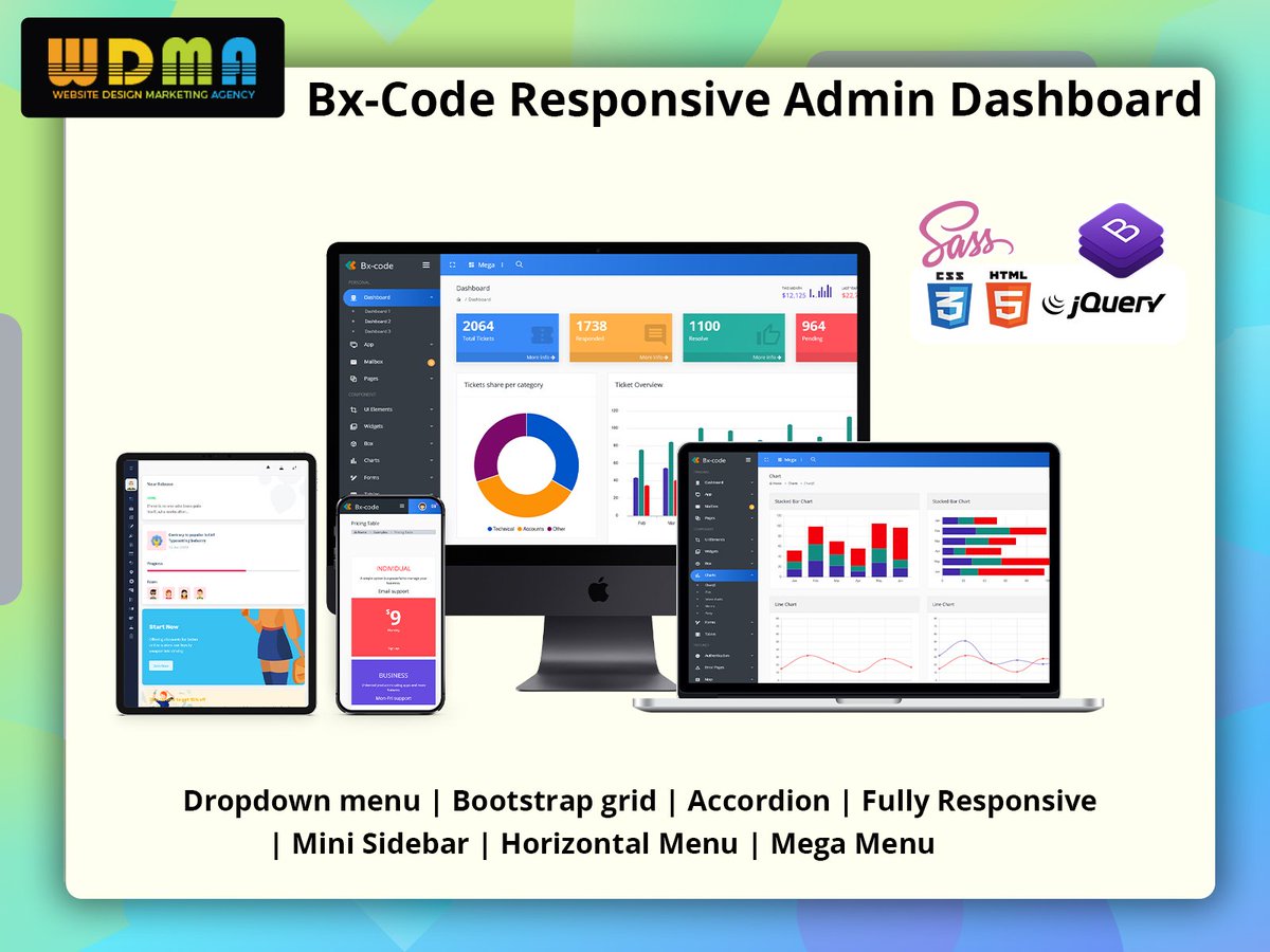 Bx-code Admin - Responsive Web Application Kit Provide Sleek and Efficient Dashboard Design for for Your Webapp Projects.
.
Buy Now: themeforest.net/item/bxcode-re… 
.
#envato #themeforest #Bootstrap4 #crm #CSS3 #Dashboard #webkit #ux #ui #Webapp #illustration #Productdesign #html #css