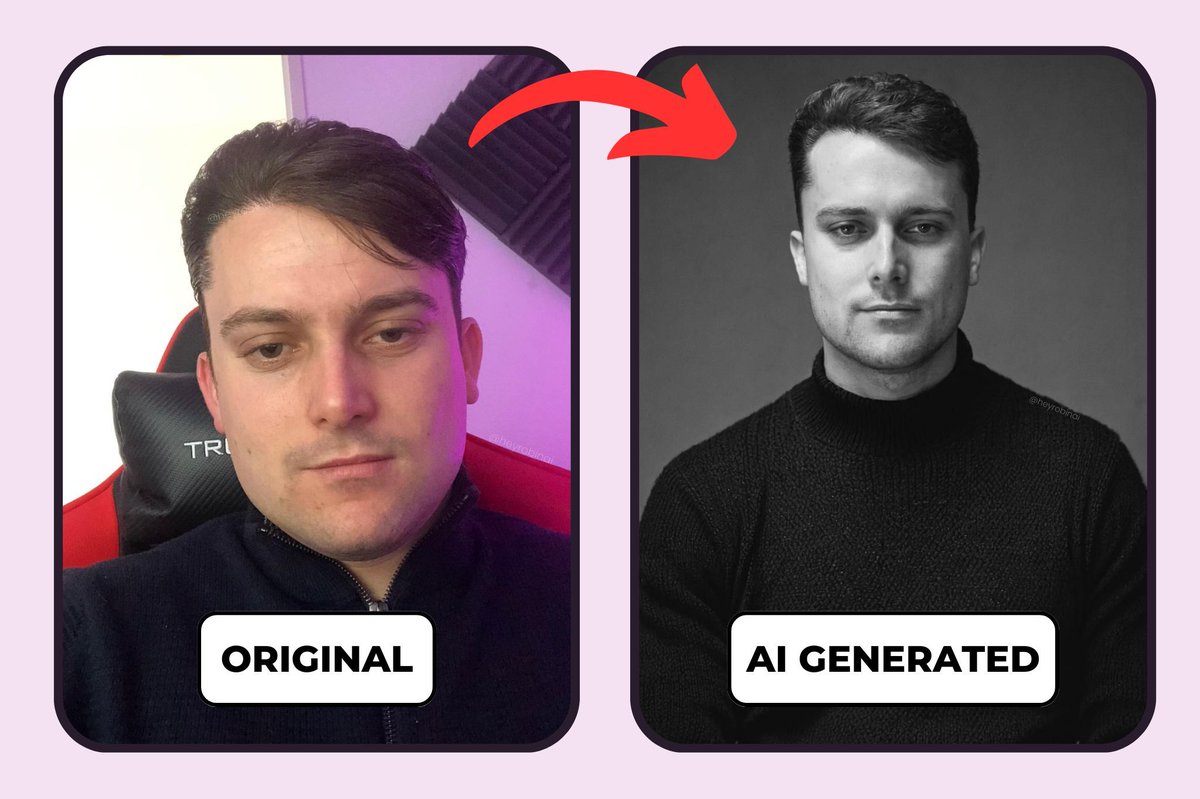 This tool is crazy! It turns your photos into professional headshots using AI. Here's how to do it in just 3 steps:👇