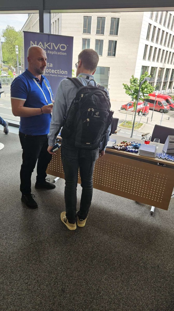 Nakivo's tweet image. NAKIVO&apos;s team attended the VMUG UserCon in Frankfurt, Germany event in order to increase brand awareness and get together with customers and partners. We presented NAKIVO Backup &amp;amp; Replication at the booth and introduce new functionalities of the product.
#vmug #vmugusercon