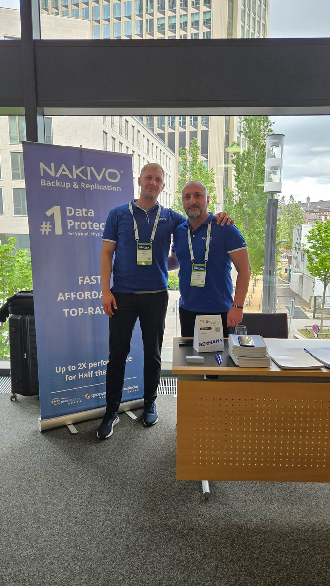 Nakivo's tweet image. NAKIVO&apos;s team attended the VMUG UserCon in Frankfurt, Germany event in order to increase brand awareness and get together with customers and partners. We presented NAKIVO Backup &amp;amp; Replication at the booth and introduce new functionalities of the product.
#vmug #vmugusercon