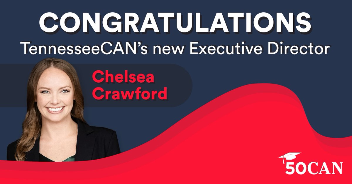 We're excited to announce the new Executive Director of @TennesseeCAN, Chelsea Crawford! Get to know more about Chelsea here: 50can.org/staff/chelsea-…