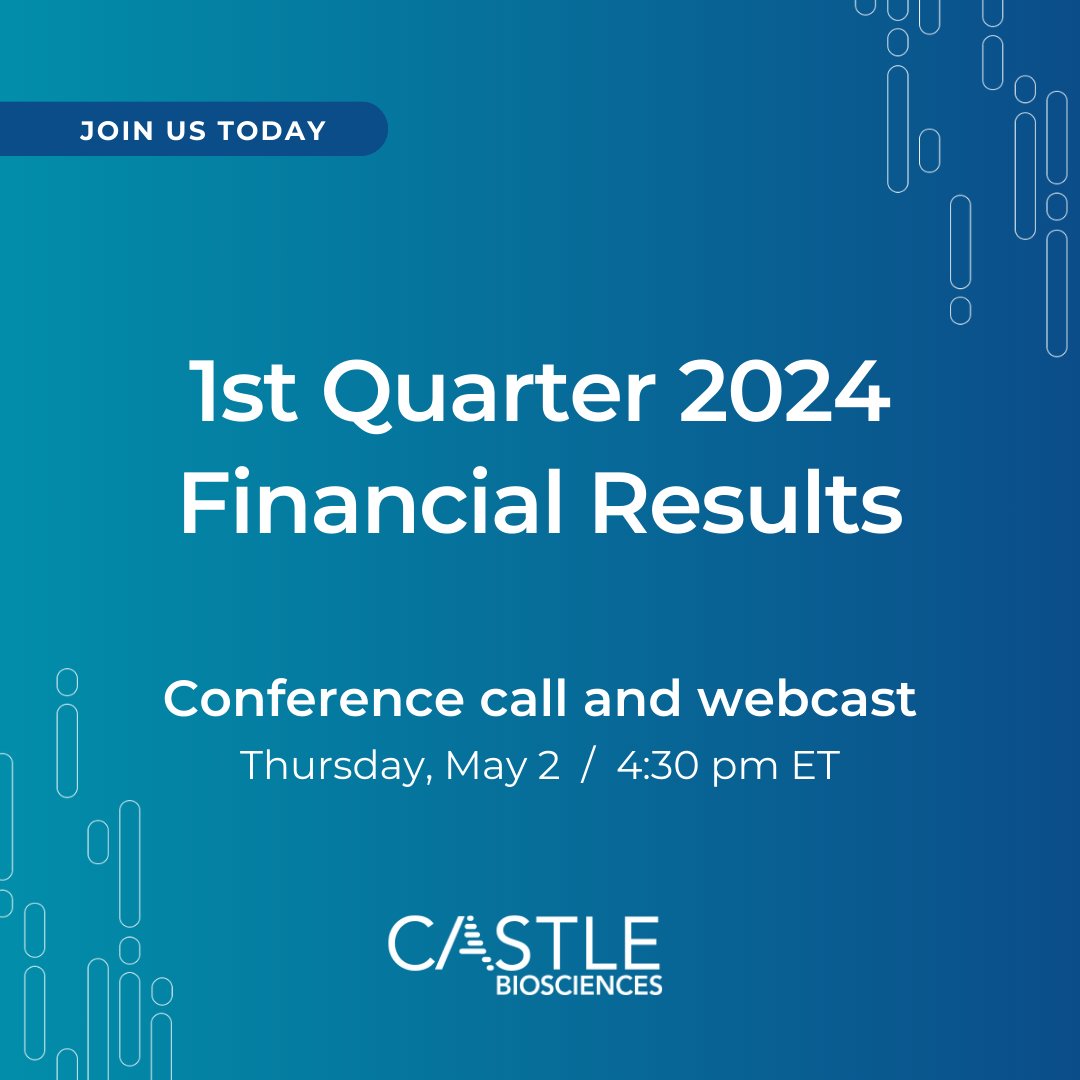 JOIN US TODAY: $CSTL will release Q1 2024 financial results via a conference call and webcast at 4:30 pm ET. Registration/log-in details here: hubs.la/Q02vRJVC0