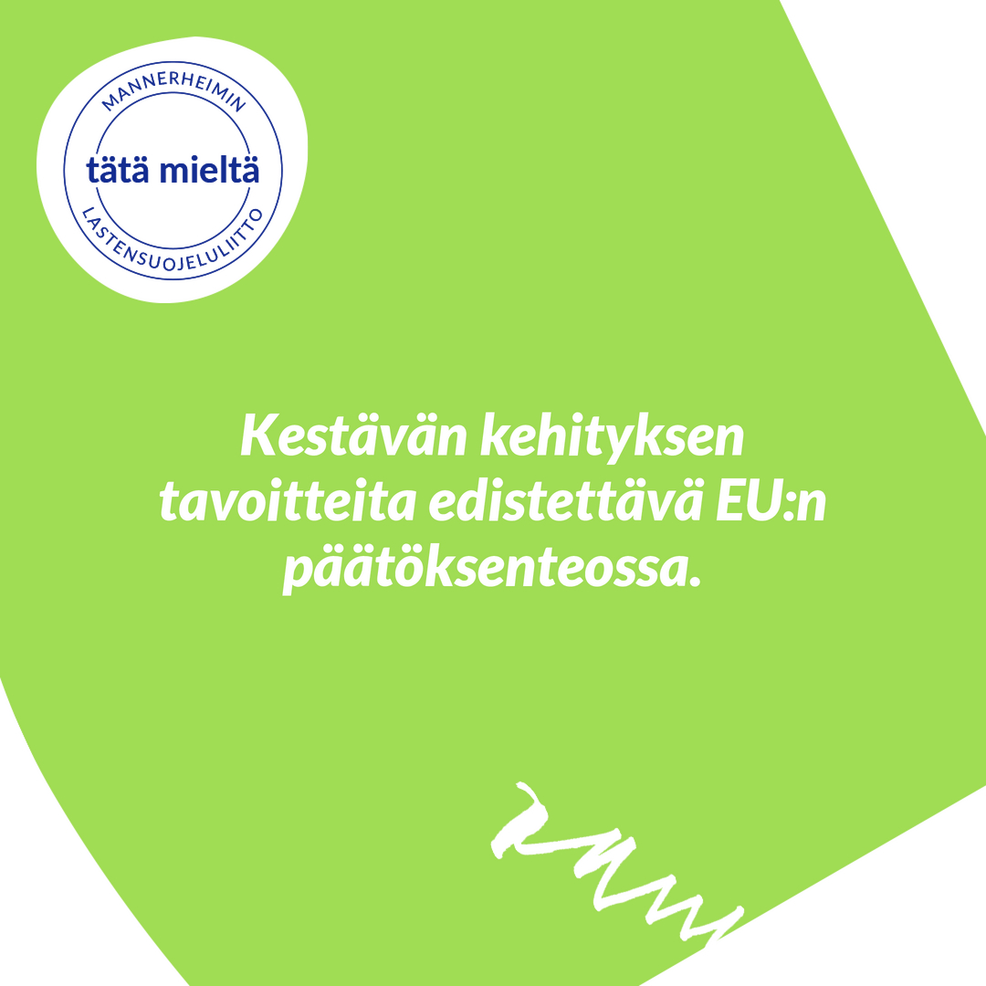 #KestäväKehitys tavoitteet ovat tärkeitä lapsille ja nuorille. Sosiaalinen, ekologinen ja taloudellinen kestävyys liittyvät toisiinsa ja niitä tulee edistää EU:n päätöksenteossa #EUvaalit

📌MLL:n #eurovaalit tavoitteet mll.fi/kannanotot-ja-…

📌Blogi mll.fi/blogi/lasten-o…