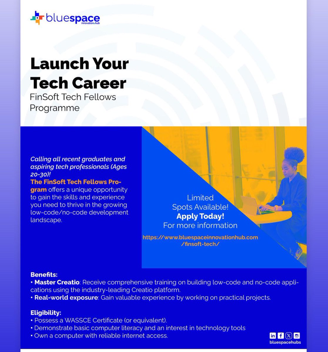 Launch Your Tech Career with FinSoft Tech Fellows Programme! 

Are you a recent graduate eager to dive into the world of low-code/no-code development? 

 #TechFellows #InnovationHub #TechCareers

forms.gle/jsrbMZKuyJo161…