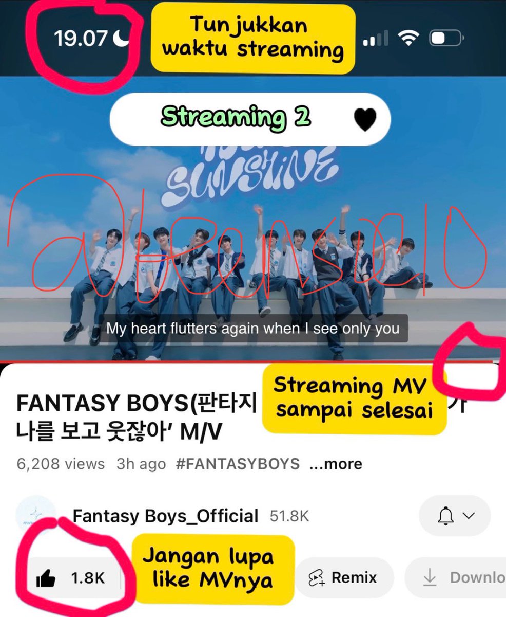 INA GIVEAWAY
Hello guys, aku ngadain GA sbg peringatan comebacknya #FANTASYBOYS  
Caranya:
1. RT dan like post ini
2. Reply post ini dgn 2 bukti streaming MV Fanbo (detil & contoh di bawah)
MV ➡️ youtu.be/Gj0_ufiCSIU?si…

Prize: saldo e-wallet 50k + 1 album
#판타지보이즈 #zonauang