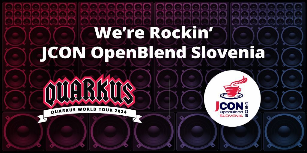 Quarkus is Rockin' at JCon OpenBlend Slovenia 2024 with special workshops and sessions! buff.ly/3WgbdAk #QuarkusWorldTour