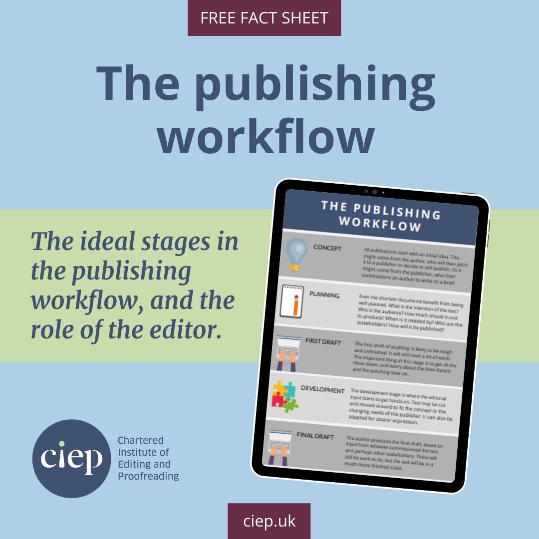 Download this free CIEP fact sheet! The publishing workflow. Get your copy from our website here. 👉 tinyurl.com/mz3tz8zm