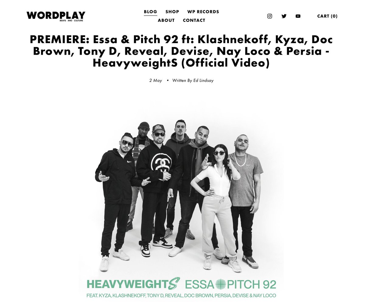 🚨 PREMIERE! 🚨 Ahead of the release of the @EssaHipHop x @pitch_92 posse track 'HeavyweightS' tomorrow, head to @Wordplaymag to check an exclusive preview of the full video, ft. members of Terra Firma, Poisonous Poets & loads more! wordplaymagazine.com/blog-1/2024/4/…