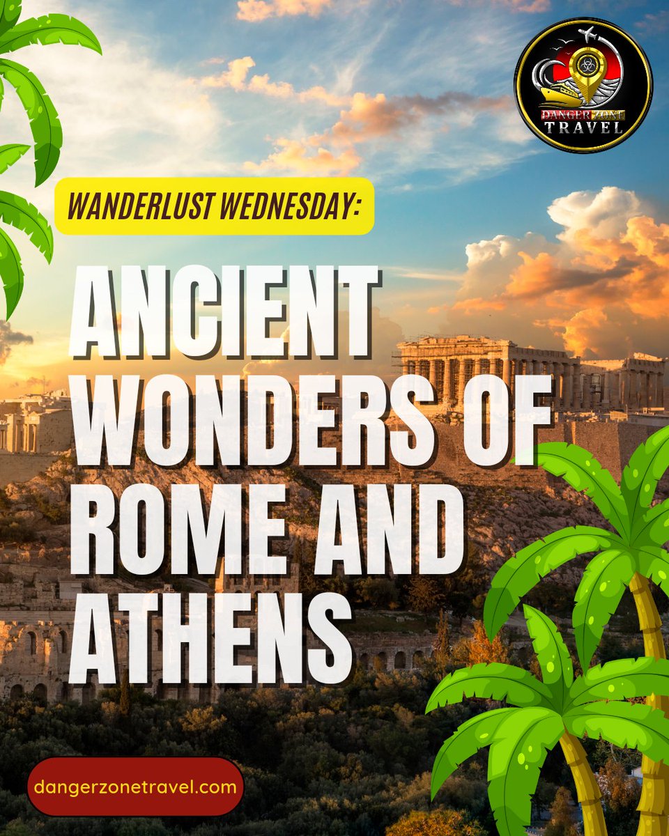 Wanderlust Wednesday: March into history with Rome and Athens! 🏛️✨

Step back in time and get lost amidst ancient wonders. Ready for a journey to where legends roam? Which city's past intrigues you more?

#dangerzonetravel #WanderlustWednesday #RomeAndAthens #AncientAdventures