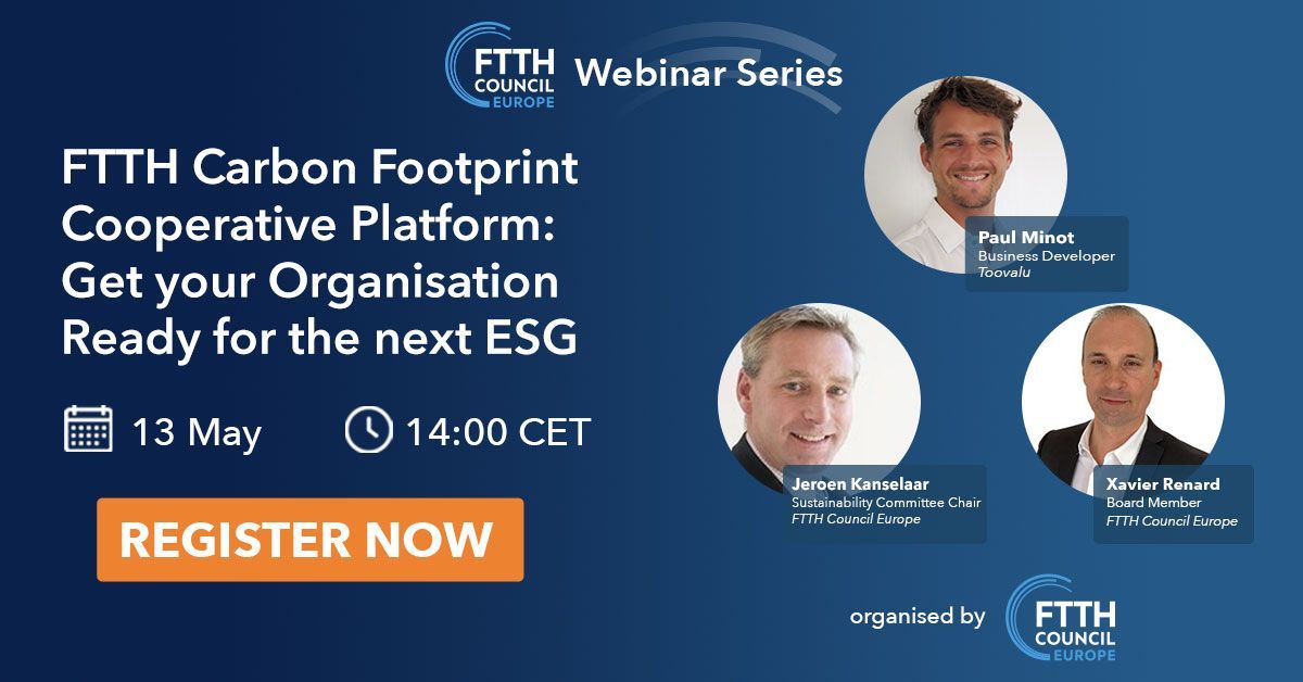 The Sustainability Committee of the FTTH Council Europe is launching a #new collaborative platform for companies to share #ESG best practices, build a #carbon intensity database, and access expert tools for measuring carbon #emissions! Register now ➡️ buff.ly/44rgfvJ