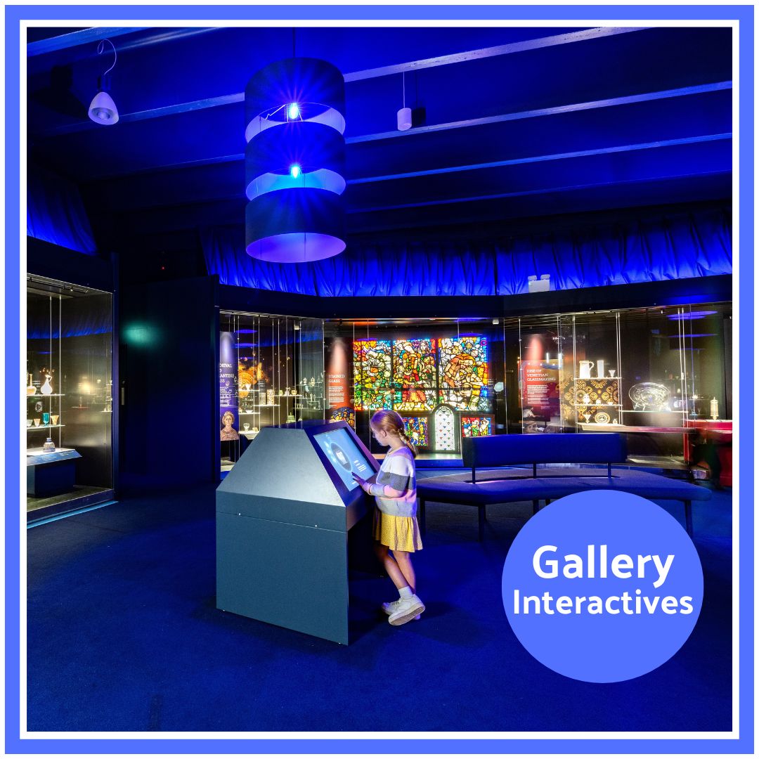 Have you used our gallery interactives? We have many different interactives in our glass gallery, to help make the best experience when looking through our amazing collection! #theworldofglass #sthelens