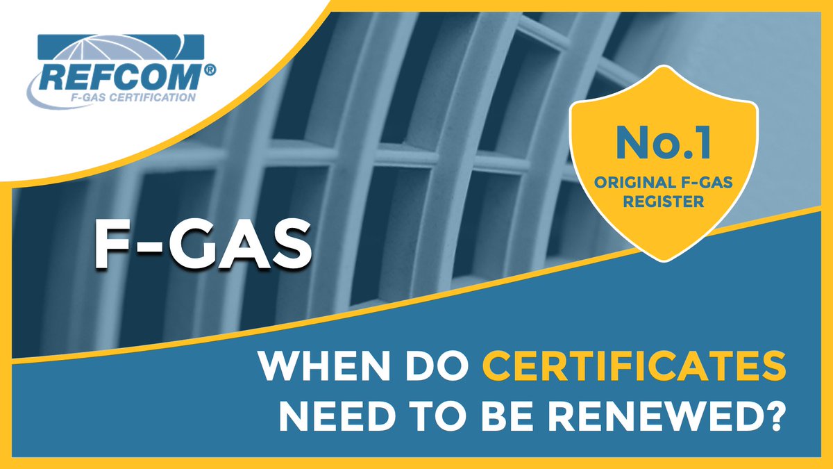 🤔 FAQ ❓

Q: How often do certificates need to be renewed?

A: Certificates are valid for 3 years from the date of issue but must be renewed on or before expiry.

🗣️ REFCOM will let you know in good time when your certificate is due to expire.

#REFCOM #FGas