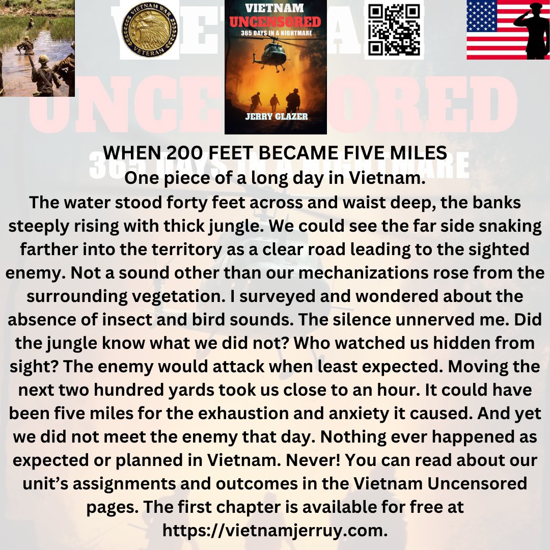 WHEN 200 FEET BECAME FIVE MILES One piece of a long day in Vietnam. What kind of justice could we expect on the battlefield? Insights into Vietnam Uncensored vietnamjerry.com #vietnamwar #vietnamvets #ptsdawareness #readingcommunity #mustreadbooks #history