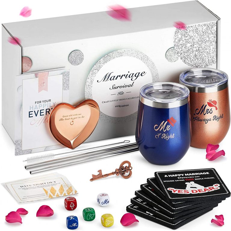 The Marriage Survival Kit Gift For Bride and Groom. Includes 12oz wine tumblers, coupons for couples and more! Purchase at partysupplyboxes.com
partysupplyboxes.com/p/party-supply…
#mrandmrs #marriagesurvivalkit #brideandgroom #gift #12oztumblers #coupons #ringdish #funnycoasters #romantic