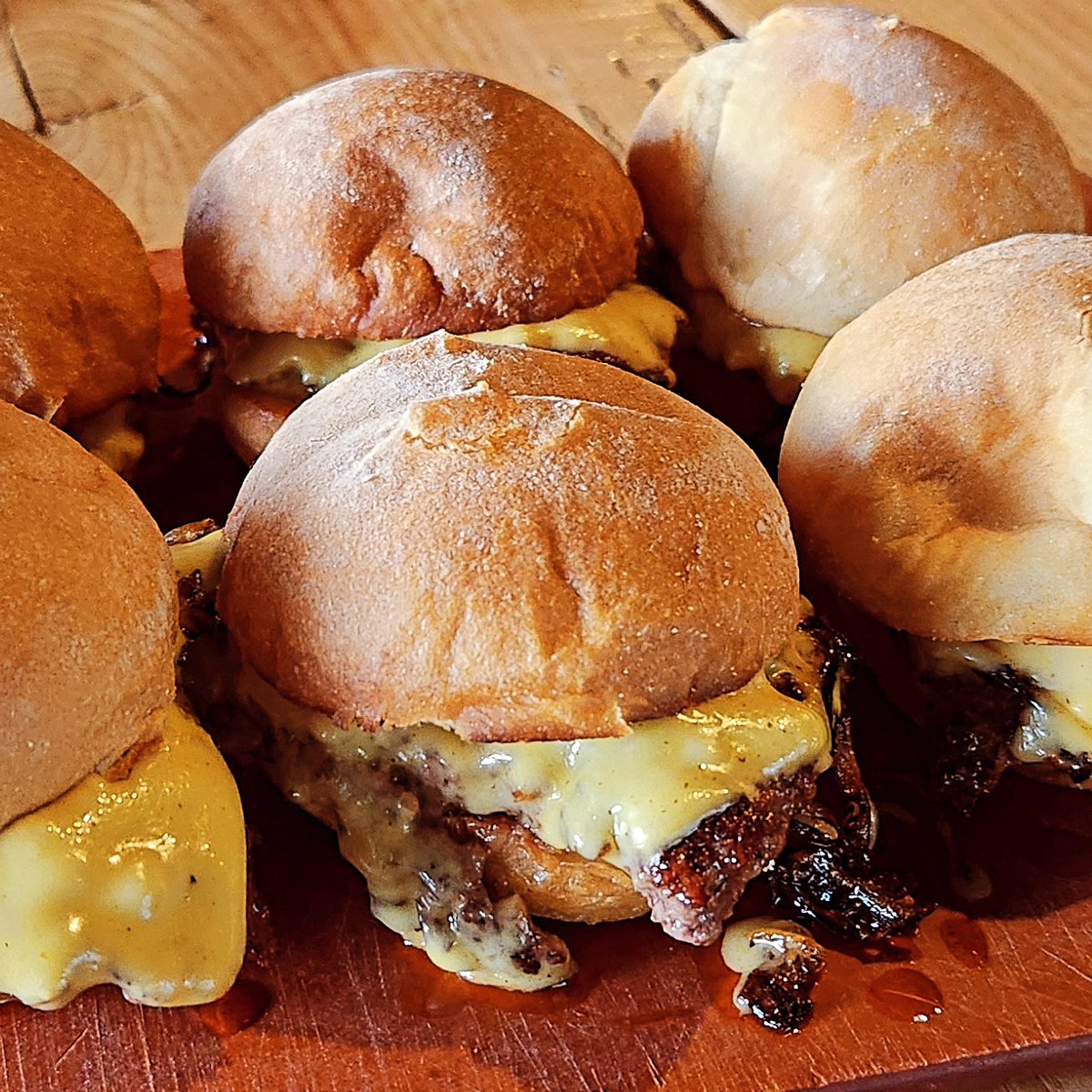Get to the Georgetown Taproom for the May Burger of the Month! This month is the Oklahoma Fried Onion Sliders. These mini smash burgers are covered in fried onions and cheese on a buttered bun to pair perfectly with your favorite Country Boy brew.