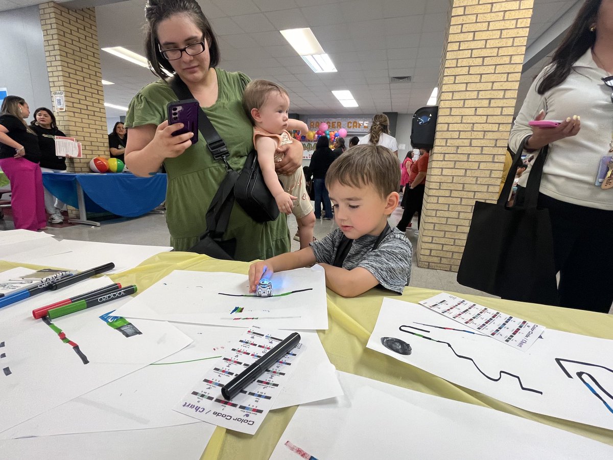 SUMMER SPARK NIGHT at Wilson &Young. These students learned how to code  Ozobots and Bee-Bots. Snap Circuits were also a BIG hit as students and parents learned about series and parallel circuits.
