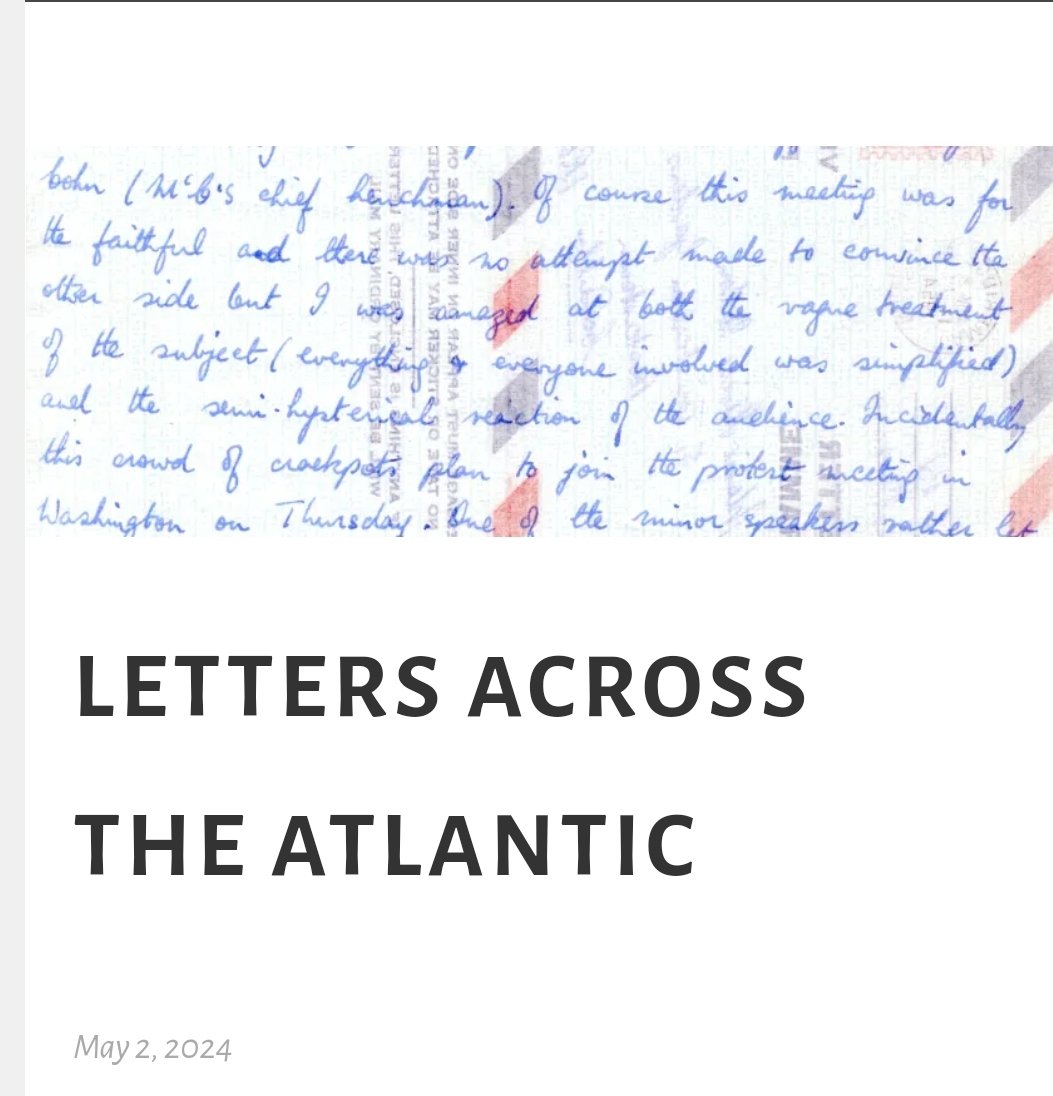 The latest post on the @UCDLibrary Cultural Heritage Blog is about a new collection which will soon be available in our reading room: UCDA P358 Letters of Brian Farrell and Marie-Thérèse Dillon. It is written by Orna Somerville, Archivist, UCDA. ucdculturalheritagecollections.com/2024/05/02/let…