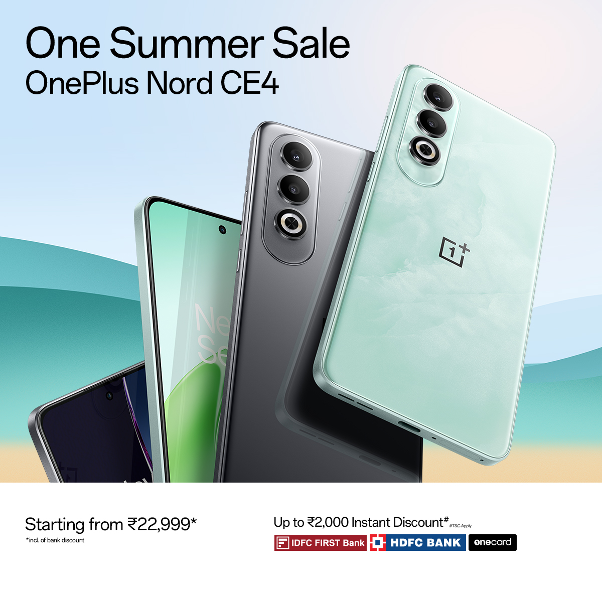 Splash out with amazing deal on OnePlus Nord CE4! Buy here> onepl.us/3xZh7M6 #onesummersale