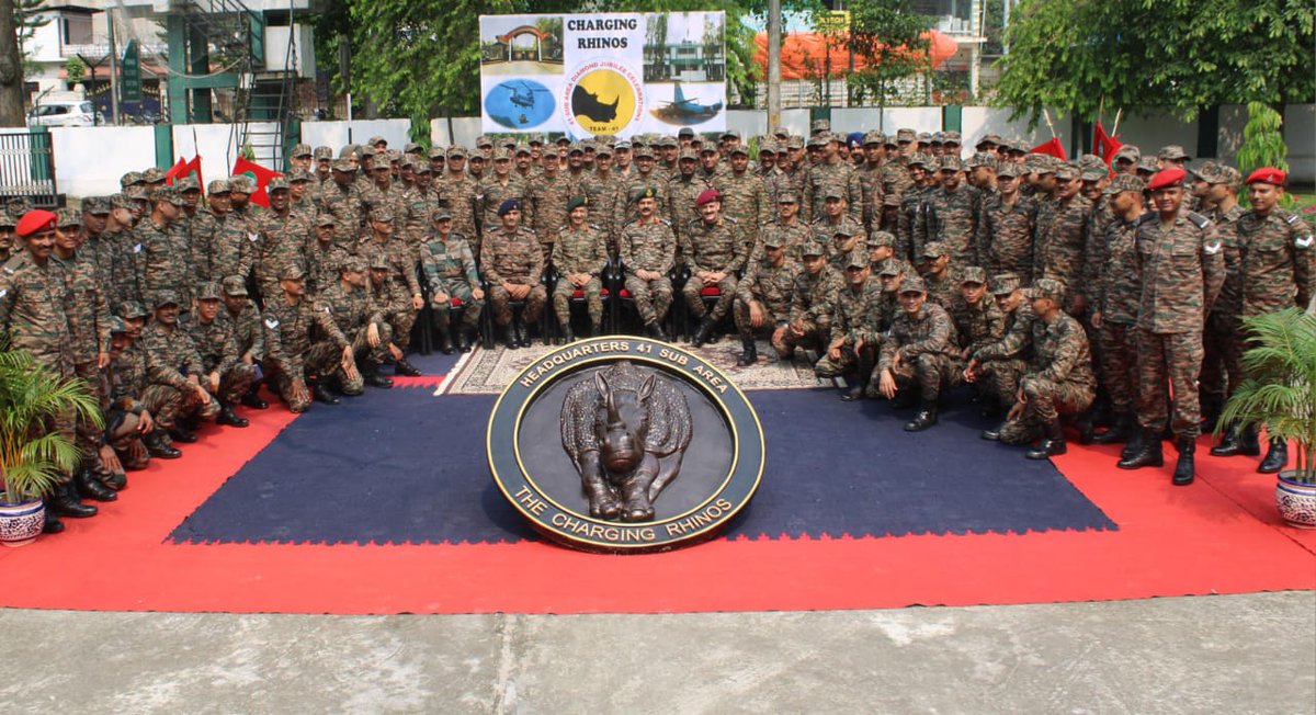 #IndianArmy 
#EasternCommand 
#NationFirst 

On the occasion of the 60th Raising Day of the HQ 41 Sub Area, Lt Gen RC Tiwari, #ArmyCdrEC extends best wishes and felicitations to all Ranks, Veterans, Civilian Staff and their families. To mark this momentous occasion, Maj Gen…