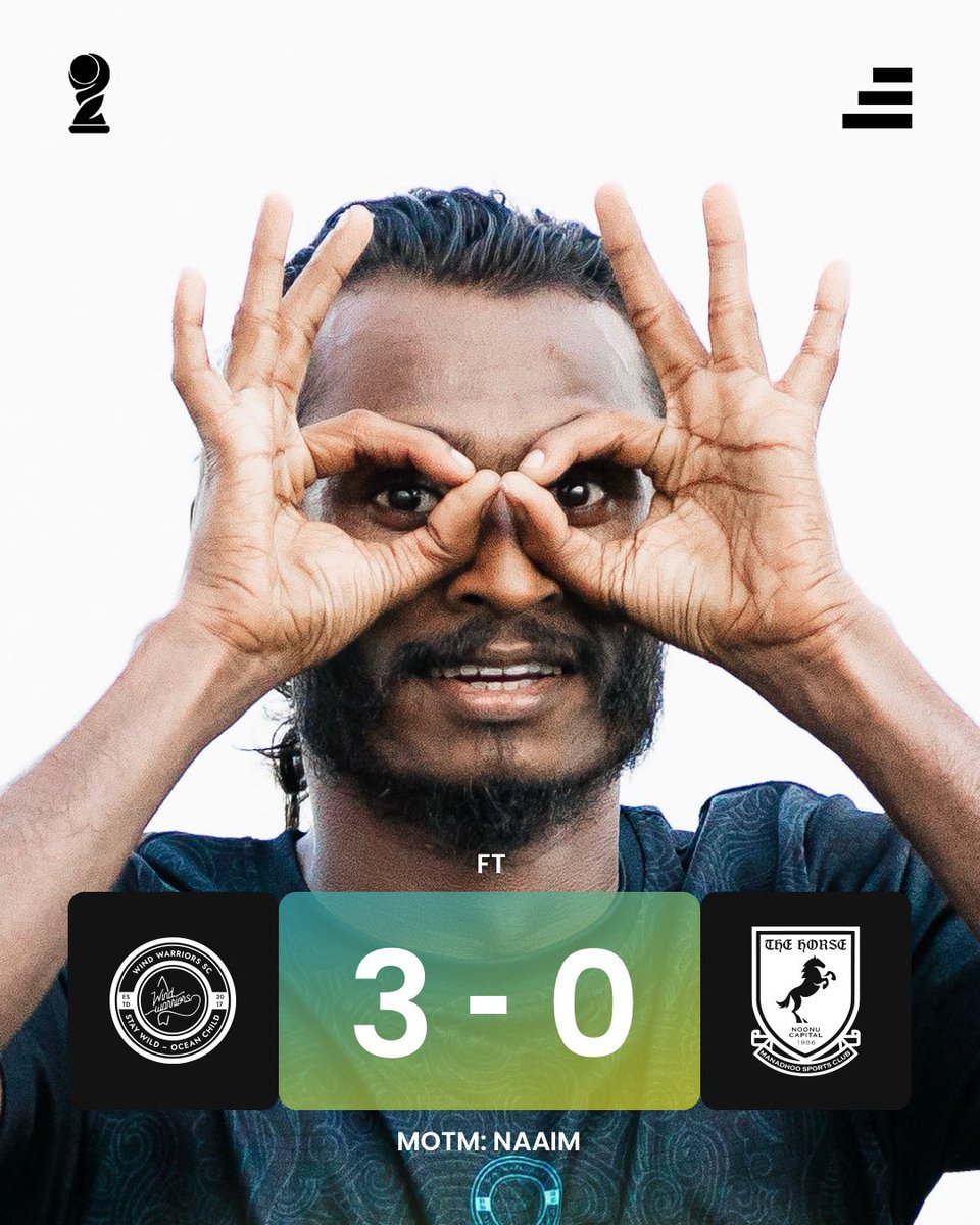 Wind Warriors are through to the semifinals. MOTM: Mohamed Naaim