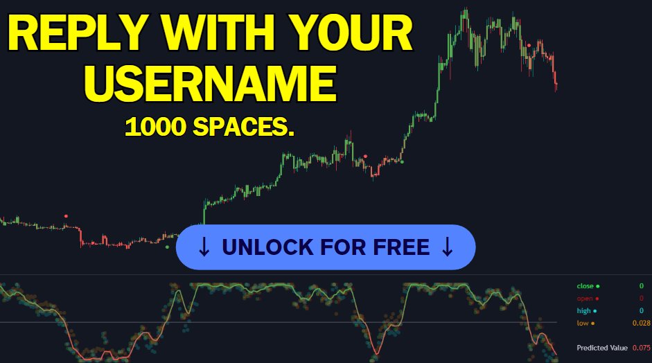 Want FREE access to a premium worthy indicator? 🎉
 
Reply below with your TradingView username and get added to this cutting edge tool. 
Please give us up to 24h for access to be given.

tradingview.com/script/hQglYzE…