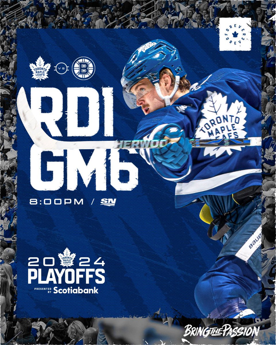 RD1 GM6 📺 @Sportsnet | 📻 @FAN590 @Scotiabank // #LeafsForever