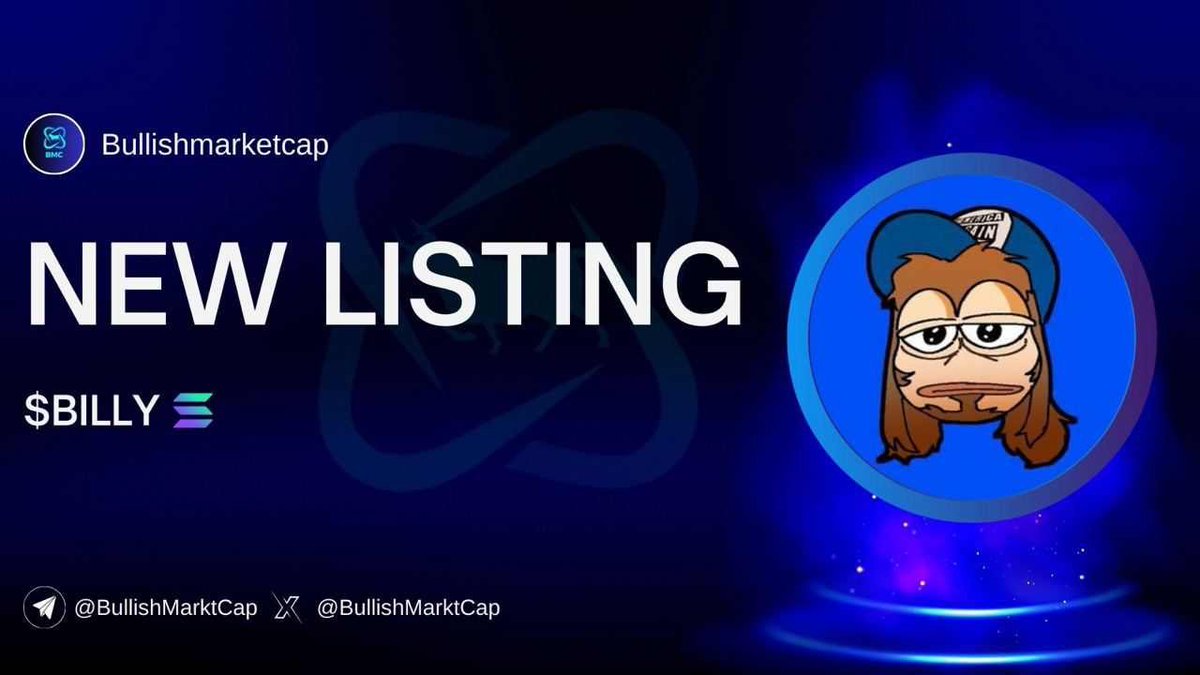 🐬💥🐬#BILLY ( @solbillycoin ) listed on Bullishmarketcap. 💥Statu: Sale-Phase 💥Chain: SOL 💥Launchpad: Pinksale (@pinkecosystem ) 🗣 Community link : t.me/BillyPortal 👉Details : bullishmarketcap.com/coins/billy72 #BSC #Eth #Avax #Solana #Optimism #Ido #Ico #Ieo #Pinksale…